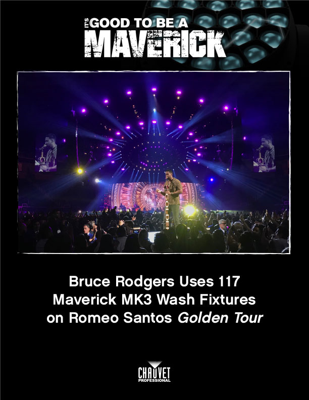 Romeo Santos Tour Transformed By 117 Maverick Mk3 Wash Fixtures