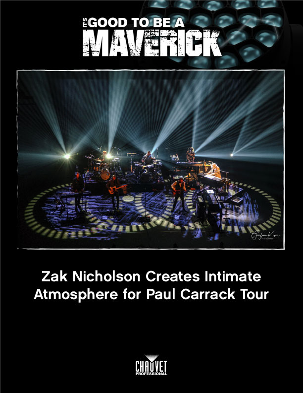 Zak Nicholson Creates Intimate Atmosphere For Paul Carrack Tour With Chauvet Professional